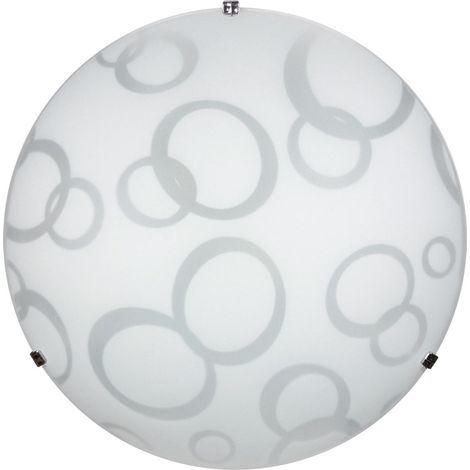 Plafoniera da interno e - energy daria in vetro Ø 40 cm bianca 2 x e27 (1/2)