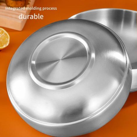 Saladier - Acier Inoxydable 18/8 - Double Paroi - Capacité 1400 ml - Diamètre 21 cm (1/5)