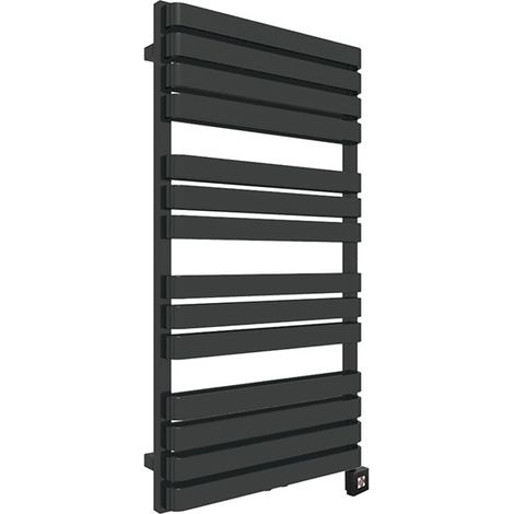 Scaldasalviette elettrico nero 1110mm di altezza e 600mm di larghezza - 1000 Watt - WAR1110600TBSOAE8N