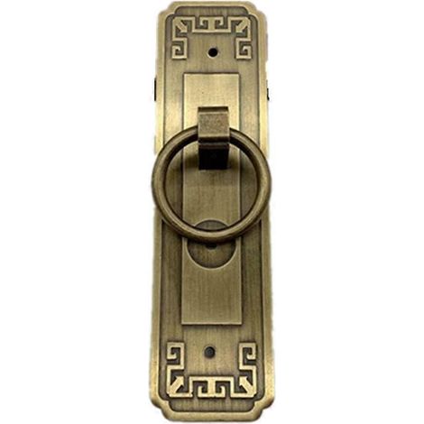 Poignée de porte en bronze antique, 20 cm, en cuivre pur, pour tiroir ou meuble de style vintage, design à un seul trou (1/4)