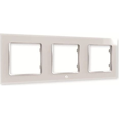 SHELLY Wandtaster-Rahmen Wall Frame 3, weiß, 3-fach