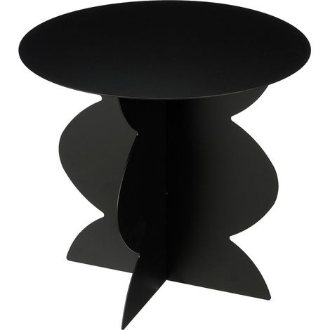 Table d'appoint ronde bout de canapé en fer style industriel noir Ø 45 x H 40 cm - PANGIVO (1/5)