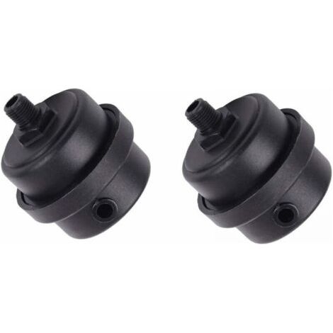 Lot de 2 filtres silencieux pour compresseur d'air, boîtier en plastique, silencieux à piston pour ventilateurs, compresseurs d'air, chaudières, etc. (1/4PT 12 mm) (1/5)