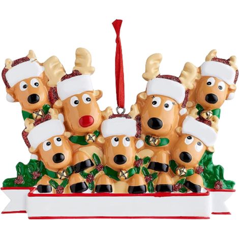 Guirlande De Renne En Acrylique - Décoration De Noël Personnalisable - Pour Arbre À Noël Intérieur Extérieur - Lot De 7 (1/5)