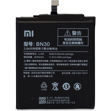 Xiaomi Redmi 4A Original Akku Batterie Accu (BN30) 3030mAh 4,4V Li-Ion