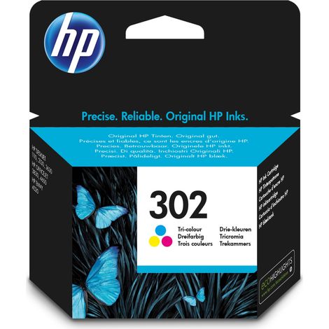 HP 302 Tri-color Original Ink Cartridge Druckerpatrone 1 Stück(e) Standardertrag Cyan, Magenta, Gelb