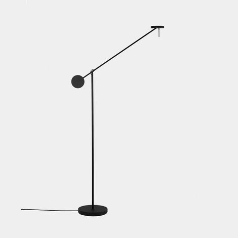 LEDS C4 Invisible Lampadaire de travail LED noir 10,5 W CCT 2700-3000 K à intensité variable tactile