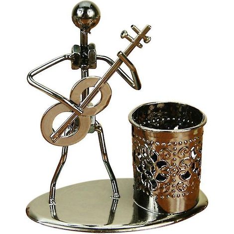 1 porte-stylo lecteur de musique en métal