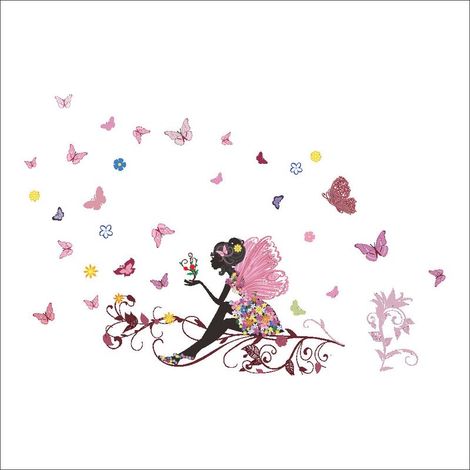 Pegatinas de pared de mariposas rosas para niñas, ideales para la habitación infantil o la decoración de la guardería. (1/5)