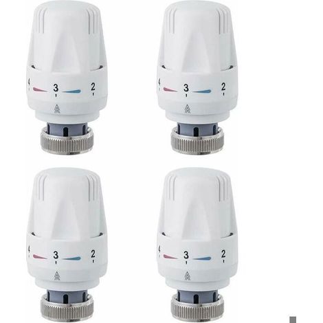 Lot de 4 têtes de vanne thermostatique radiateur M30×1,5, adaptables salle de bain ENEVAOCT (1/4)