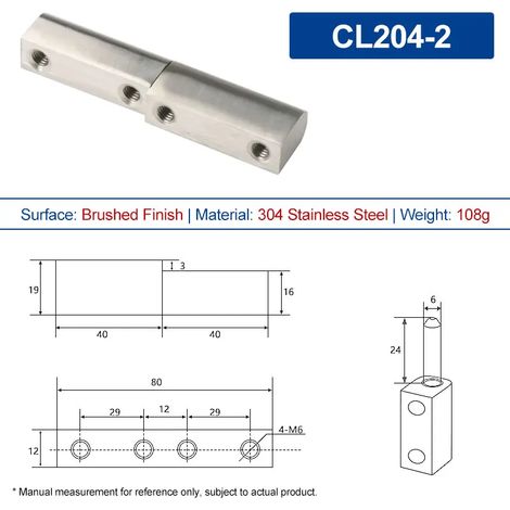 (CL204-2-BXG-LS-2PCS) Charnière détachable mère-enfant pour porte de boîte de distribution d'armoires industrielles, axe de charnière en alliage de zinc (1/5)