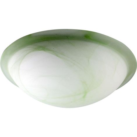 Lampada interlusa duna paralume soffitto cristallo verde 30x8 cm