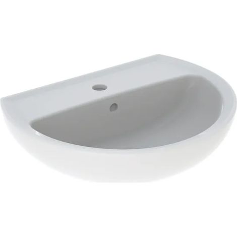 Lavabo 60x54 cm blanc brillant - Geberit Colibri - Avec colonne
