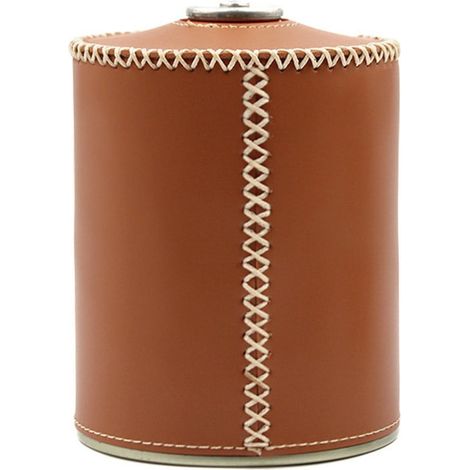 Etui En Cuir Pour Bouteille De Gaz De Camping - Compatible Avec Bouteilles De 230 G Et 450 G - Noir Brun Blanc - 1 Pièce (1/5)