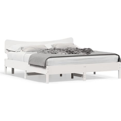 Maison Exclusive - Giroletto senza Materasso Bianco 160x200 cm Legno Massello Pino
