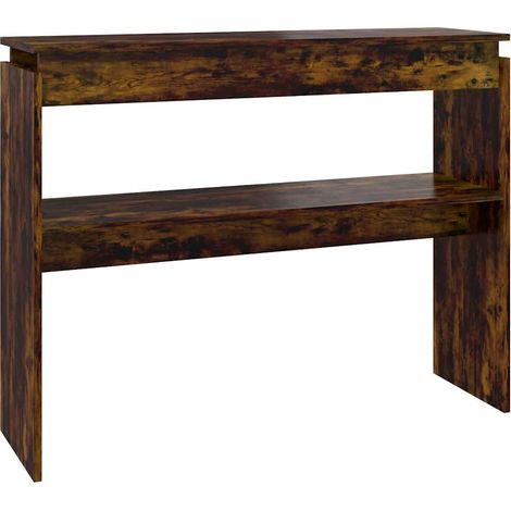 Maison Exclusive - Tavolino Consolle Rovere Fumo 102x30x80 cm in Legno Multistrato (1/5)