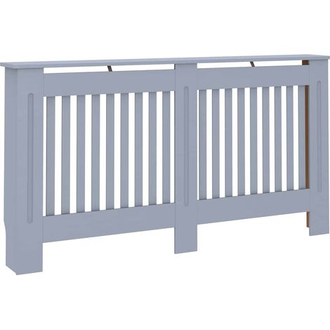 Cache-radiateur anthracite 152x19x81,5 cm MDF
