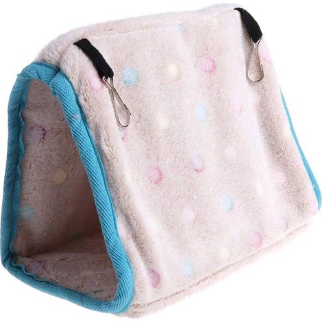 Nid Pour Oiseaux - Cabane Suspendue En Peluche Chaude Hiver - Pour Perroquets Et Oiseaux De Compagnie - Taille L (1/2)