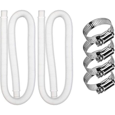 Inflatable Pool and Spa Replacement Hoses for 300/330/530/1000 Gallon Pool Pumps (2 Pack) (1/4)