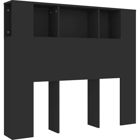 Maison Exclusive - Mueble cabecero negro 120x18,5x102,5 cm (1/5)