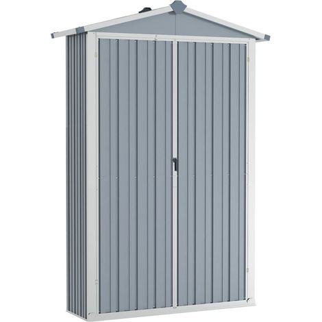 Abri de jardin Gris 107,5x46x183 Acier galvanisé (1/5)