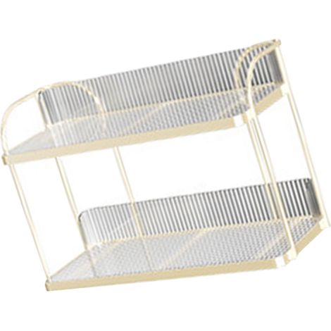 Étagère de rangement transparente à double niveau pour bureau, étagère de rangement pour cosmétiques et accessoires de chambre (1/5)