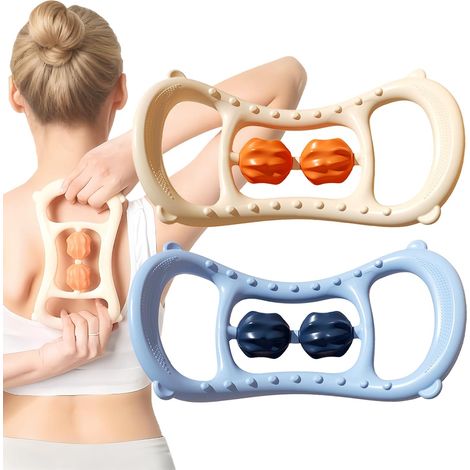 Anneau de Pilates en 2 parties - Outil de massage anti-cellulite et masseur lymphatique pour les épaules, le dos et les jambes - Rouleau de massage pour les adeptes du Pilates (1/4)