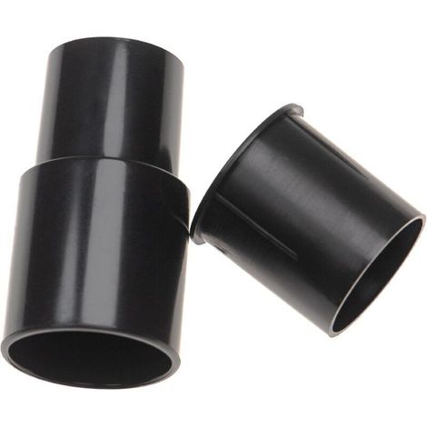 2 adattatori per bocchette di aspirapolvere, tubo/impugnatura con attacco da 32 e 35 mm - neri, in plastica (1/4)