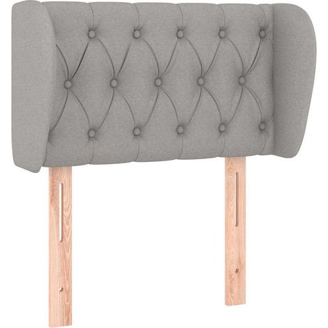 Maison Exclusive - Testiera ad Orecchio Grigio Chiaro 83x23x78/88 cm in Tessuto (1/5)