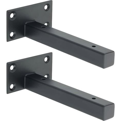 Équerre Étagère Industrielle Support Étagère à Fixation Murale en Acier Inoxydable Équerre Métale pour Support Dissimulé, 2Pcs (1/5)