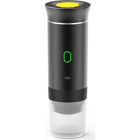 Machine à café électrique portable sans fil pour voiture et maison, idéale pour le camping. Cafetière 3 en 1 à capsules et poudre. (1/5)