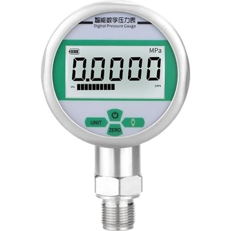Régulateur de Pression, Manomètre numérique manomètre 80mm 0.5% FS afficha à 4 chiffres, 0-100mpa 5 unités Mpa, kpa, psi, bar, kg/cm2(NPT1-2,0-40Mpa) Npt1-2 0-40Mpa