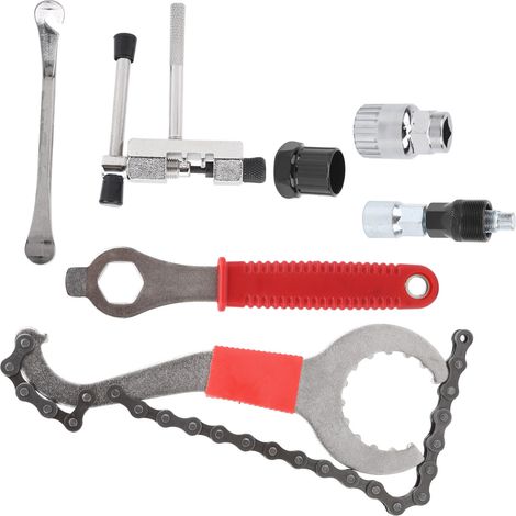 Kit de démontage de volant moteur multifonctionnel pour vélo (7 pièces) - Outil de réparation de vélo (démonte-pneu standard) (1/5)