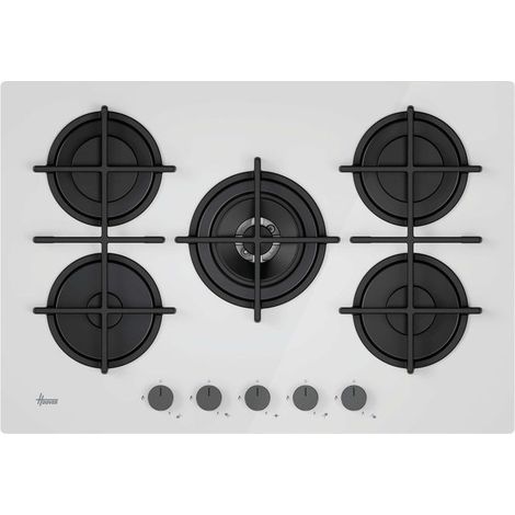 Hoover, Piano Cottura a Gas HVG74C3W, 75 cm, Bianco