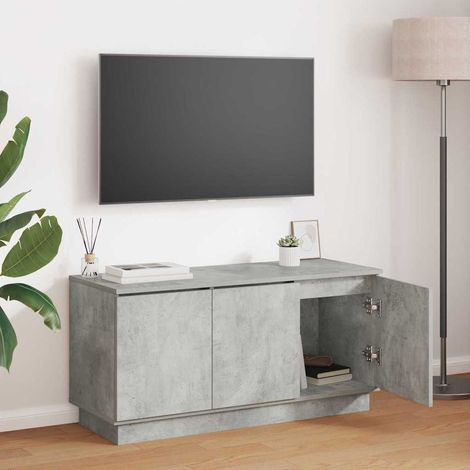 TV Cabinet Concrete grey 100 x 38 x 49 cm Engineered Wood vidaXL (1/5)