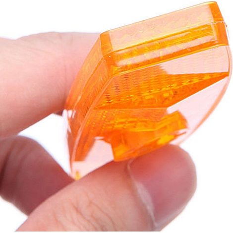 Set riflettore catadiottri omologati per raggi bicicletta Bike in arancio / bianco - Colore: Arancione (1/5)