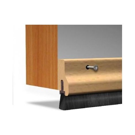 Bas de porte en hêtre véritable 100 cm – Finition peinte – Recoupable – Pour sols durs et intérieurs – Ellen (1/3)