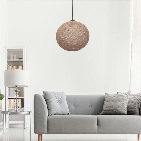 Suspension bohème jute naturelle - forme boule, ø38 cm AROSA (1/5)