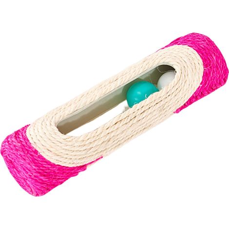 Katzenbaum für Kätzchen, Kratzbaum für drinnen, Sisal-Spielzeugrolle mit 3 Kugeln Katzenzubehör, Katzenbaumschutz, Spielzeug, Farben nach Zufallsprinzip