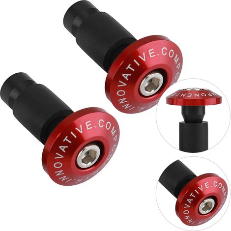 Motorrad-Lenkerendgriffe, 22 mm (7/8 Zoll), rote Motorschutzbügel für ATV-Offroad-Rennen, Sturzbügel, 2-teiliges Set (1/5)