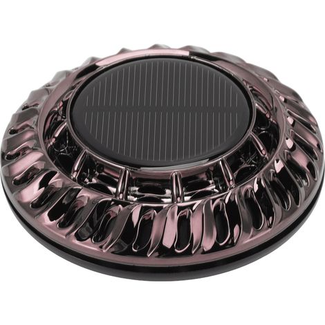 Rotierender, solarbetriebener Auto-Lufterfrischer-Diffusor, mattschwarz, automatische Duftdekoration (1/5)