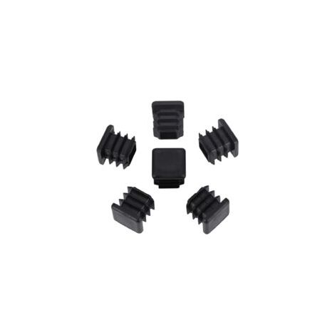 20 tappi per gambe di sedie, tappi quadrati per tubi, tappi quadrati in plastica per gambe di mobili, trampolino, armadio, scaffale, sedia, 13 x 13 mm