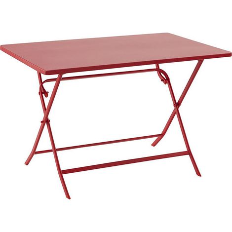 Hesperide – Table de jardin pliante rectangulaire 4 places en acier traité époxy – Dimensions 110x70cm – Rangement optimisé et résistant à la rouille