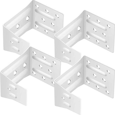 Set mit 2 weißen Mittelhalterungen für 5,1 cm hohe Jalousien