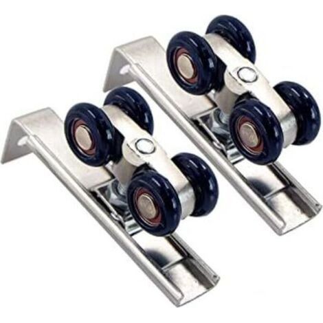 2 Pieces 70x14x38mm Sliding Door Roller Cupboard Pulley - Sliding Door Hardware Sliding Profile Aluminum Alloy for Interior, Passage Doors, Wood, Sliding Ver (1/5)