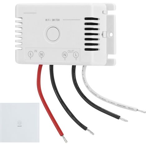 Interrupteur intelligent domestique sans fil AC90-250V avec télécommande, application et Wi-Fi pour Tuya (1/5)
