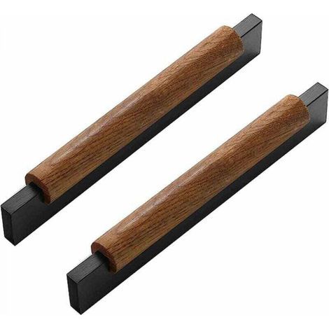 [JAMAIS UTILISÉ] Poignée de meuble 2 Pièces Poignées Tiroirs bois Poignée de Cuisine en Bois Massif en Forme de T Quincaillerie de Placards Boutons de portes Poignée Meuble Placards(blackHole distance (1/4)