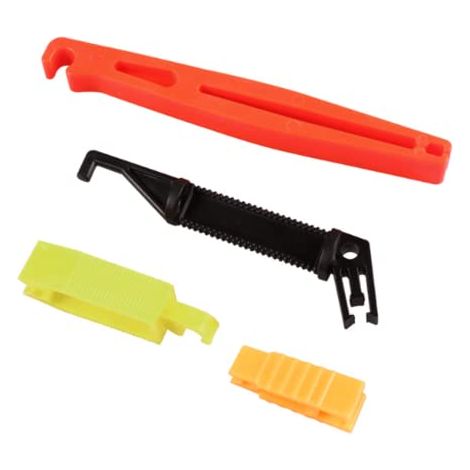 Lot de 4 mini fusibles à lame en verre - Kit de retrait de fusible en plastique essentiel pour voiture, moto et camion - Outil d'extraction de rechange avec petite poignée antidérapante isolée (1/5)
