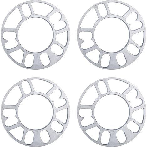 4 Stück 5 mm Spurverbreiterungen aus Aluminiumlegierung, Universal-Adapter für Radmontage mit 4 oder 5 Bolzen, Spurverbreiterungen (Größe: 5 mm) (1/5)