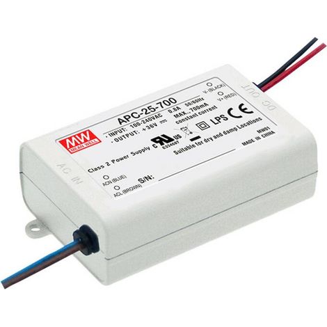 Mean Well APC-25-700 Driver per LED Corrente costante 25.2 W 0.7 A 11 - 36 V/DC non dimmerabile, Protezione sovraccaric (1/2)